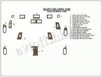 Декоративные накладки салона Mazda Milenia 1998-1998 полный набор, Соответствие OEM, 16 элементов.