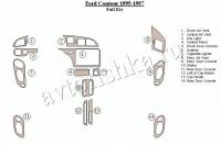 Декоративные накладки салона Ford Contour 1995-1997 полный набор, Автоматическая коробка передач