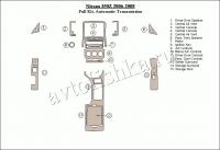 Декоративные накладки салона Nissan Z350 2006-2008 полный набор, Автоматическая коробка передач