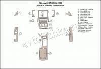 Декоративные накладки салона Nissan Z350 2006-2008 полный набор, Механическая коробка передач