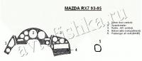 Декоративные накладки салона Mazda RX-7 1993-1995 полный набор, 5 элементов.