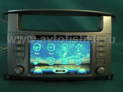 Toyota Land Cruiser 100, Lexus LX470 (03-08) автомагнитола с GPS навигацией, штатное головное устройство с HD экраном 7 дюймов, PMS, ROF1212HD