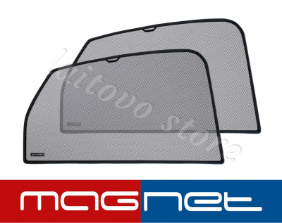 Subaru XV (2011-2016) комплект бескрепёжныx защитных экранов Chiko magnet, задние боковые (Стандарт)